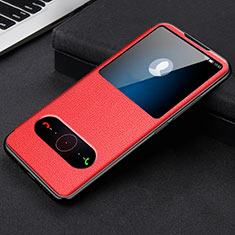 Funda de Cuero Cartera con Soporte Carcasa L08 para Huawei Honor 30 Rojo