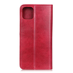 Funda de Cuero Cartera con Soporte Carcasa L08 para Huawei Honor 30S Rojo