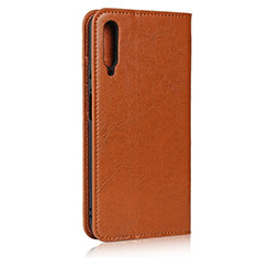 Funda de Cuero Cartera con Soporte Carcasa L08 para Huawei P Smart Pro (2019) Naranja