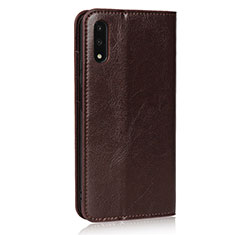 Funda de Cuero Cartera con Soporte Carcasa L08 para Huawei P Smart Z (2019) Marron