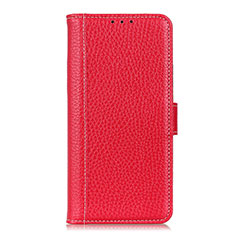 Funda de Cuero Cartera con Soporte Carcasa L08 para Oppo A8 Rojo