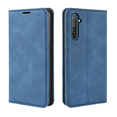 Funda de Cuero Cartera con Soporte Carcasa L08 para Oppo K5 Azul