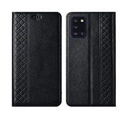 Funda de Cuero Cartera con Soporte Carcasa L08 para Samsung Galaxy A31 Negro