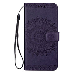 Funda de Cuero Cartera con Soporte Carcasa L08 para Samsung Galaxy S20 Plus Morado