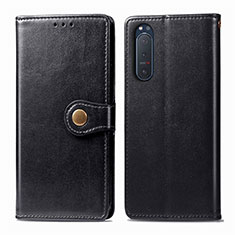 Funda de Cuero Cartera con Soporte Carcasa L08 para Sony Xperia 5 II Negro