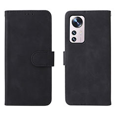 Funda de Cuero Cartera con Soporte Carcasa L08 para Xiaomi Mi 12 Lite 5G Negro