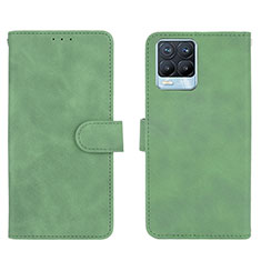 Funda de Cuero Cartera con Soporte Carcasa L08Z para Realme 8 4G Verde