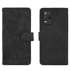 Funda de Cuero Cartera con Soporte Carcasa L08Z para Realme 8 5G Negro