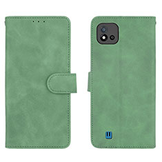 Funda de Cuero Cartera con Soporte Carcasa L08Z para Realme C11 (2021) Verde