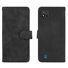 Funda de Cuero Cartera con Soporte Carcasa L08Z para Realme C20A Negro