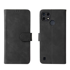 Funda de Cuero Cartera con Soporte Carcasa L08Z para Realme C21Y Negro