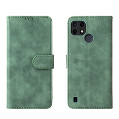 Funda de Cuero Cartera con Soporte Carcasa L08Z para Realme C21Y Verde