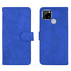 Funda de Cuero Cartera con Soporte Carcasa L08Z para Realme C25 Azul