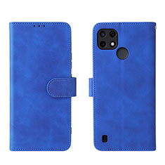 Funda de Cuero Cartera con Soporte Carcasa L08Z para Realme C25Y India Azul