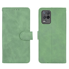 Funda de Cuero Cartera con Soporte Carcasa L08Z para Realme Q3i 5G Verde