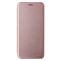 Funda de Cuero Cartera con Soporte Carcasa L08Z para Samsung Galaxy A12 Nacho Oro Rosa