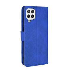 Funda de Cuero Cartera con Soporte Carcasa L08Z para Samsung Galaxy A22 4G Azul