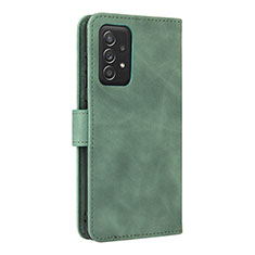 Funda de Cuero Cartera con Soporte Carcasa L08Z para Samsung Galaxy A52 4G Verde