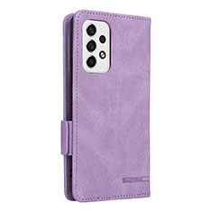 Funda de Cuero Cartera con Soporte Carcasa L08Z para Samsung Galaxy A53 5G Morado