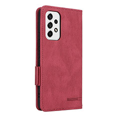 Funda de Cuero Cartera con Soporte Carcasa L08Z para Samsung Galaxy A53 5G Rojo