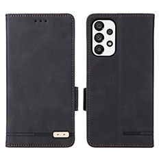 Funda de Cuero Cartera con Soporte Carcasa L08Z para Samsung Galaxy A73 5G Negro