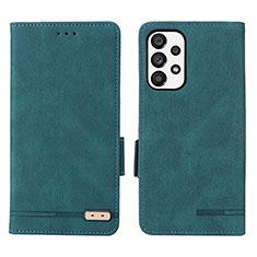 Funda de Cuero Cartera con Soporte Carcasa L08Z para Samsung Galaxy A73 5G Verde