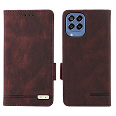 Funda de Cuero Cartera con Soporte Carcasa L08Z para Samsung Galaxy M33 5G Marron