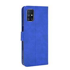 Funda de Cuero Cartera con Soporte Carcasa L08Z para Samsung Galaxy M51 Azul