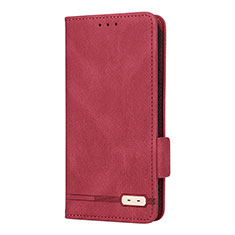 Funda de Cuero Cartera con Soporte Carcasa L08Z para Samsung Galaxy S21 Plus 5G Rojo