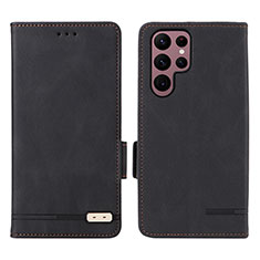 Funda de Cuero Cartera con Soporte Carcasa L08Z para Samsung Galaxy S25 Ultra 5G Negro