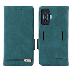 Funda de Cuero Cartera con Soporte Carcasa L08Z para Xiaomi Redmi K50 Gaming 5G Verde