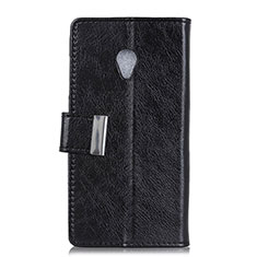 Funda de Cuero Cartera con Soporte Carcasa L09 para Alcatel 1X (2019) Negro