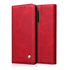 Funda de Cuero Cartera con Soporte Carcasa L09 para Huawei Honor 30 Rojo