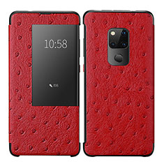 Funda de Cuero Cartera con Soporte Carcasa L09 para Huawei Mate 20 Rojo