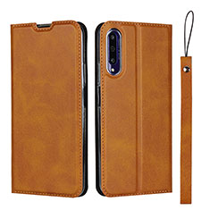 Funda de Cuero Cartera con Soporte Carcasa L09 para Huawei P Smart Pro (2019) Naranja