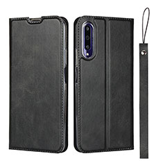 Funda de Cuero Cartera con Soporte Carcasa L09 para Huawei P Smart Pro (2019) Negro