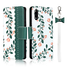 Funda de Cuero Cartera con Soporte Carcasa L09 para Huawei P Smart Z (2019) Verde