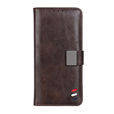 Funda de Cuero Cartera con Soporte Carcasa L09 para Oppo Reno5 Pro 5G Marron