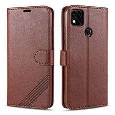 Funda de Cuero Cartera con Soporte Carcasa L09 para Xiaomi POCO C3 Marron