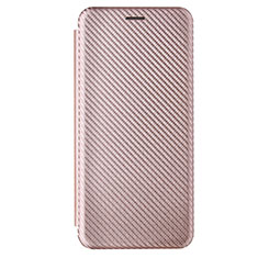 Funda de Cuero Cartera con Soporte Carcasa L09Z para Samsung Galaxy A02s Oro Rosa