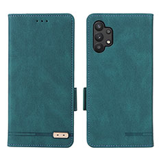 Funda de Cuero Cartera con Soporte Carcasa L09Z para Samsung Galaxy A32 4G Verde