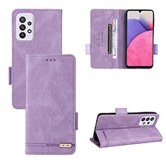 Funda de Cuero Cartera con Soporte Carcasa L09Z para Samsung Galaxy A33 5G Morado