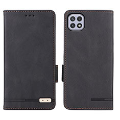 Funda de Cuero Cartera con Soporte Carcasa L09Z para Samsung Galaxy F42 5G Negro