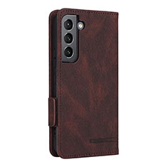 Funda de Cuero Cartera con Soporte Carcasa L09Z para Samsung Galaxy S22 5G Marron