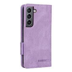 Funda de Cuero Cartera con Soporte Carcasa L09Z para Samsung Galaxy S22 5G Morado