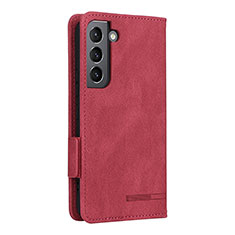 Funda de Cuero Cartera con Soporte Carcasa L09Z para Samsung Galaxy S22 Plus 5G Rojo