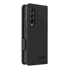 Funda de Cuero Cartera con Soporte Carcasa L09Z para Samsung Galaxy Z Fold3 5G Negro