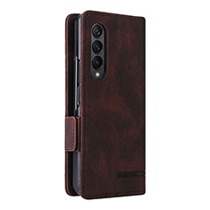 Funda de Cuero Cartera con Soporte Carcasa L09Z para Samsung Galaxy Z Fold4 5G Marron