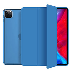 Funda de Cuero Cartera con Soporte Carcasa L10 para Apple iPad Pro 11 (2020) Azul