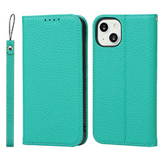 Funda de Cuero Cartera con Soporte Carcasa L10 para Apple iPhone 13 Verde